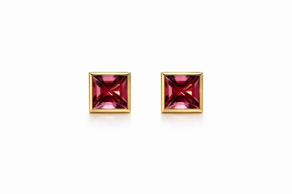 Ohrstecker mit Pink-Turmalin 2,11 ct. in 18 Karat Roségold