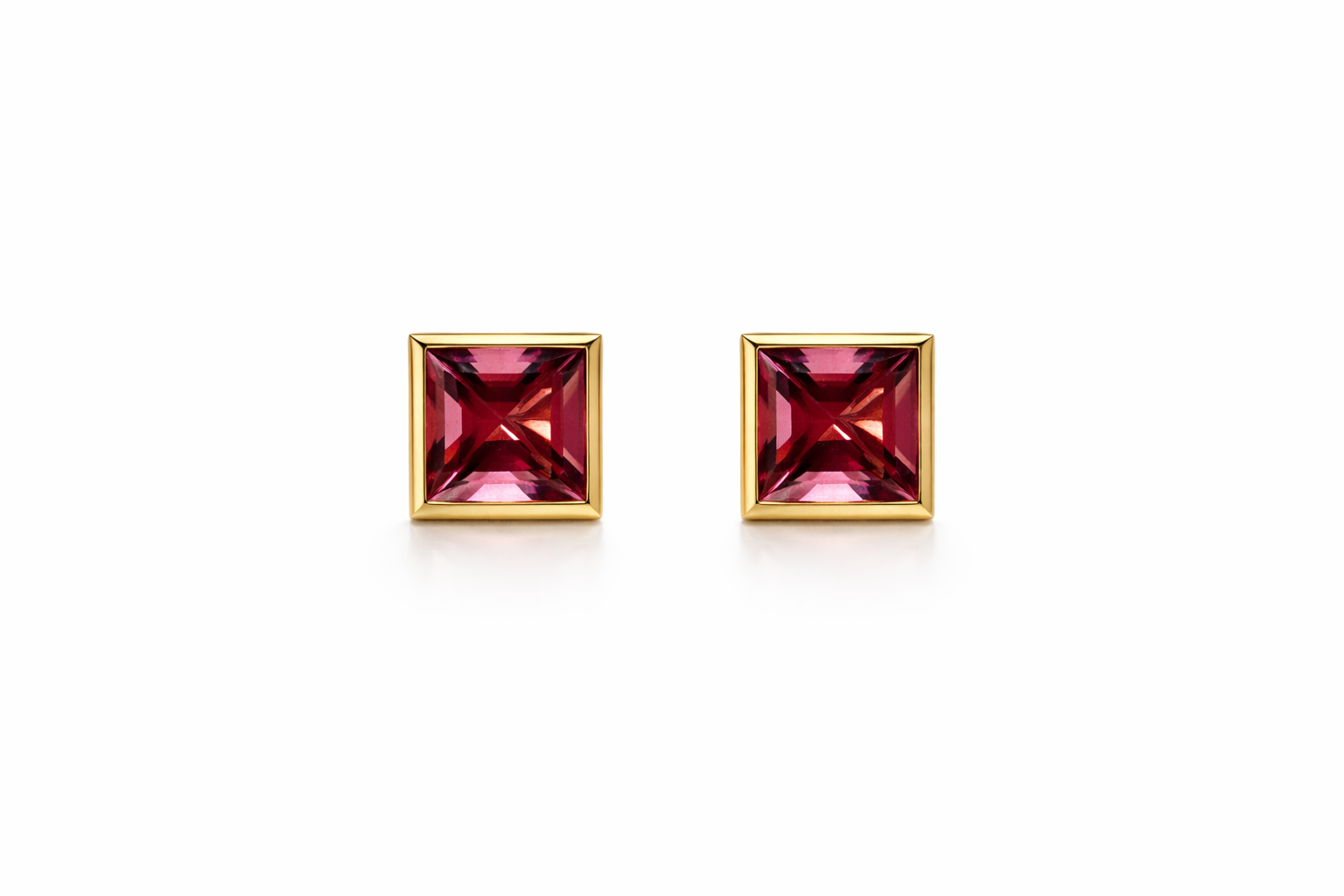 Ohrstecker mit Pink-Turmalin 2,11 ct. in 18 Karat Roségold