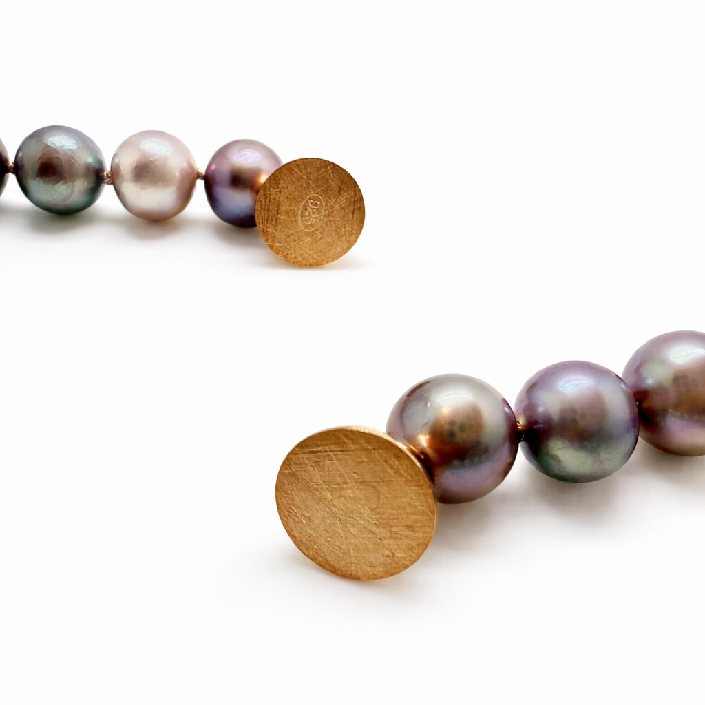 Süßwasserzuchtperlenkette Multicolor 11-14mm mit Silber Magnetschließe