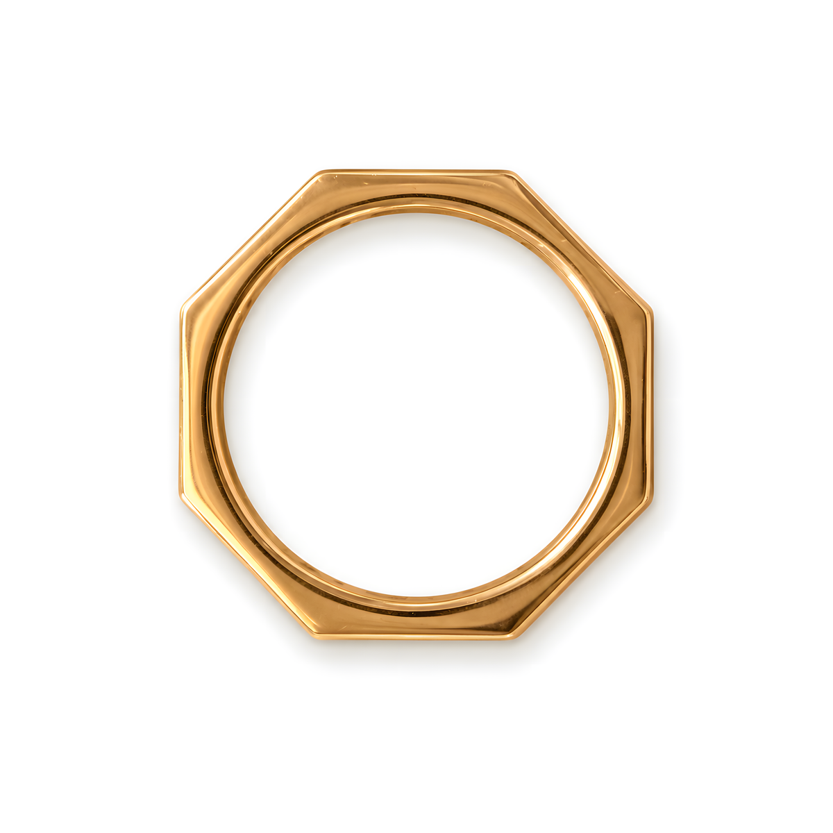 Ring in Achteckform mit Brillanten 0,05 ct. in 18 Karat Rotgold