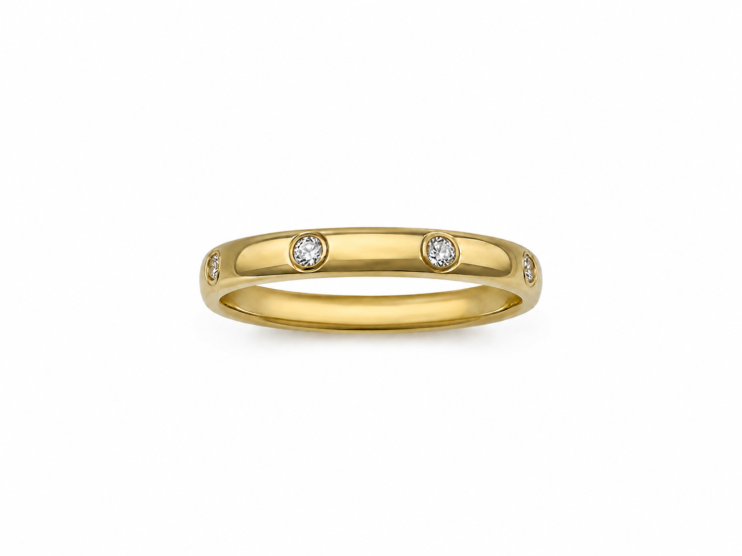 Ring mit Brillanten 0,100 ct. in 14 Karat Gelbgold