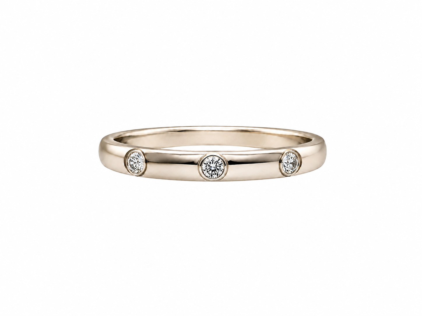 Ring mit Brillanten 0,075 ct. in 14 Karat Champagnegold