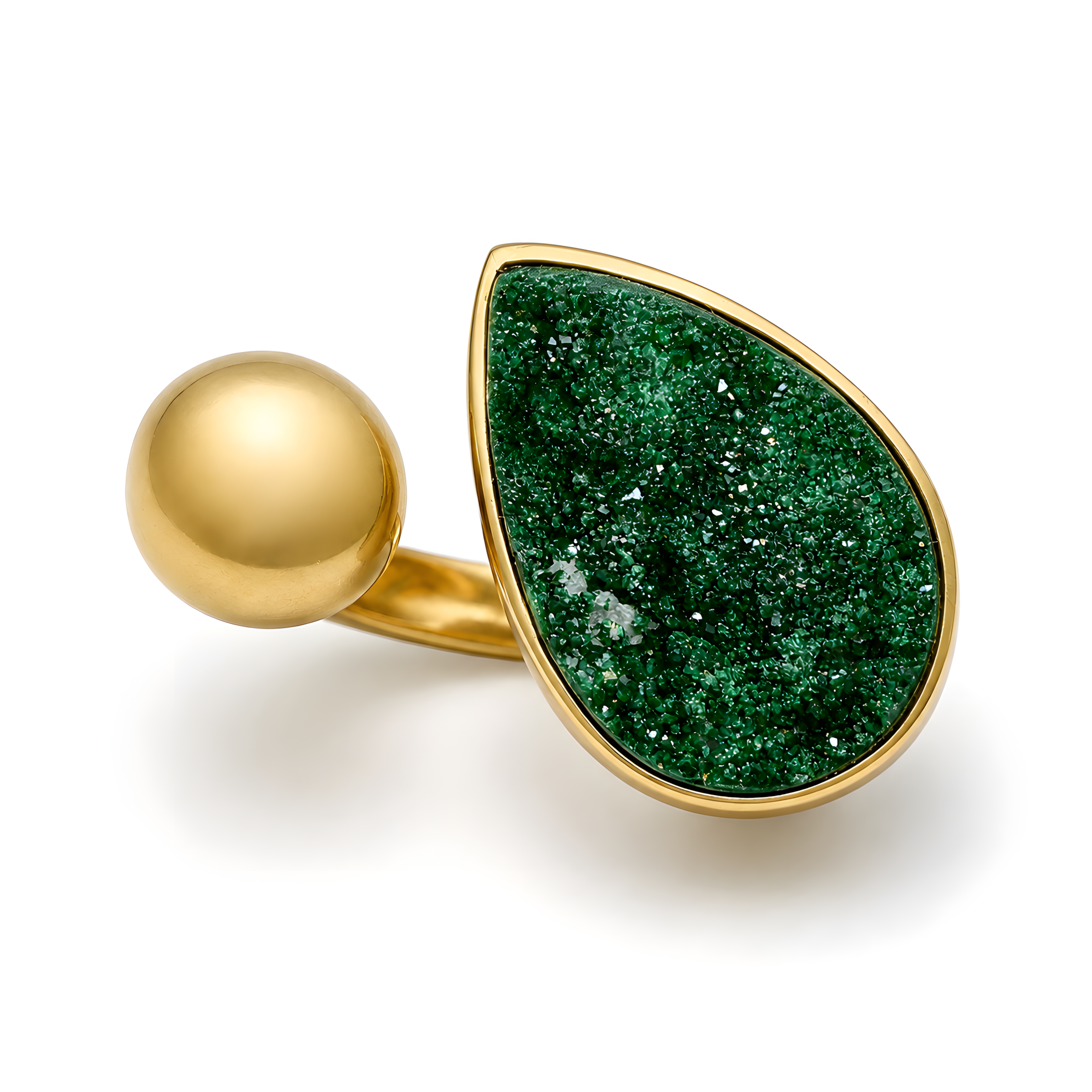 Ring mit Uwarowit in 18 Karat Gelbgold