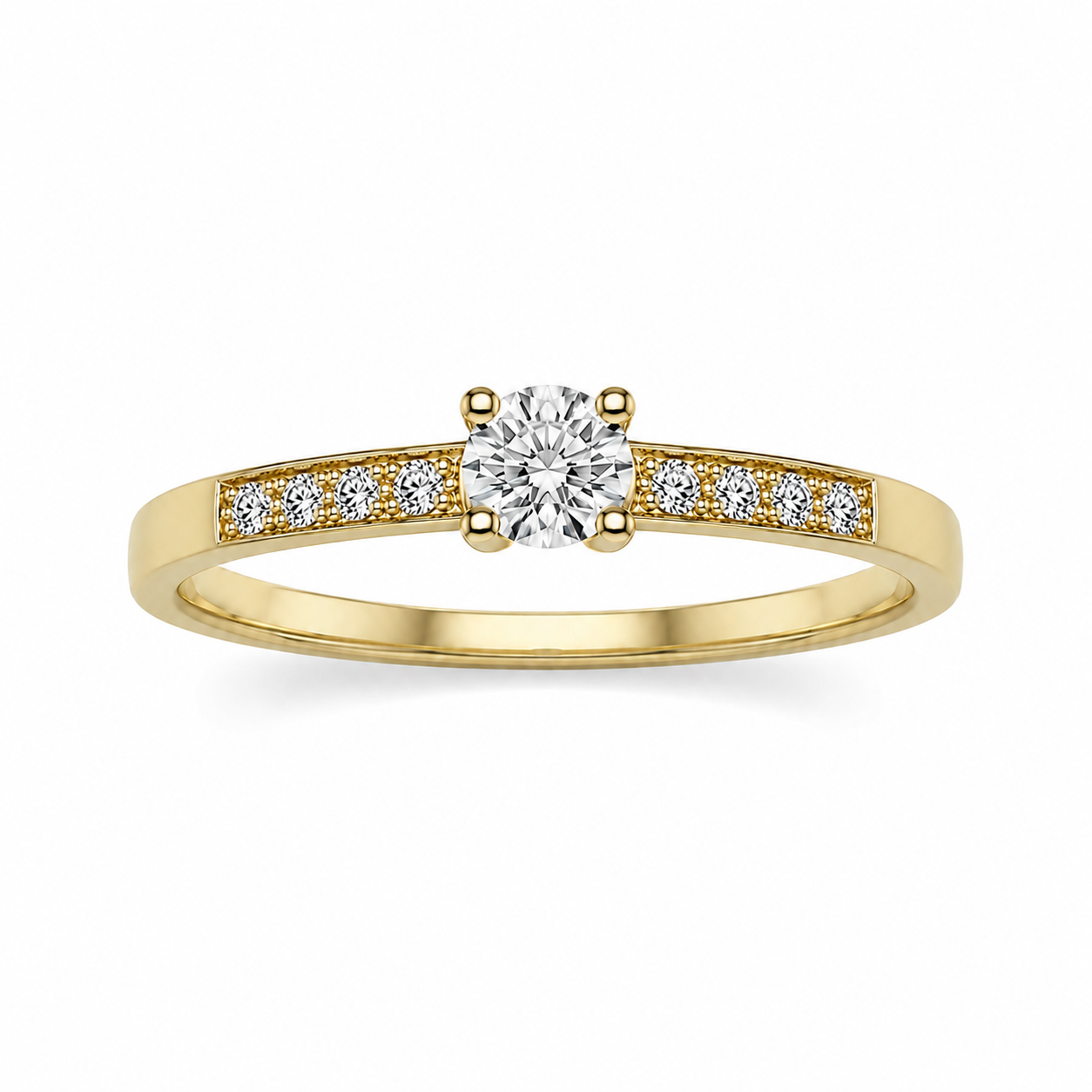 Ring mit Brillanten 0,190 ct. in 14 Karat Gelbgold