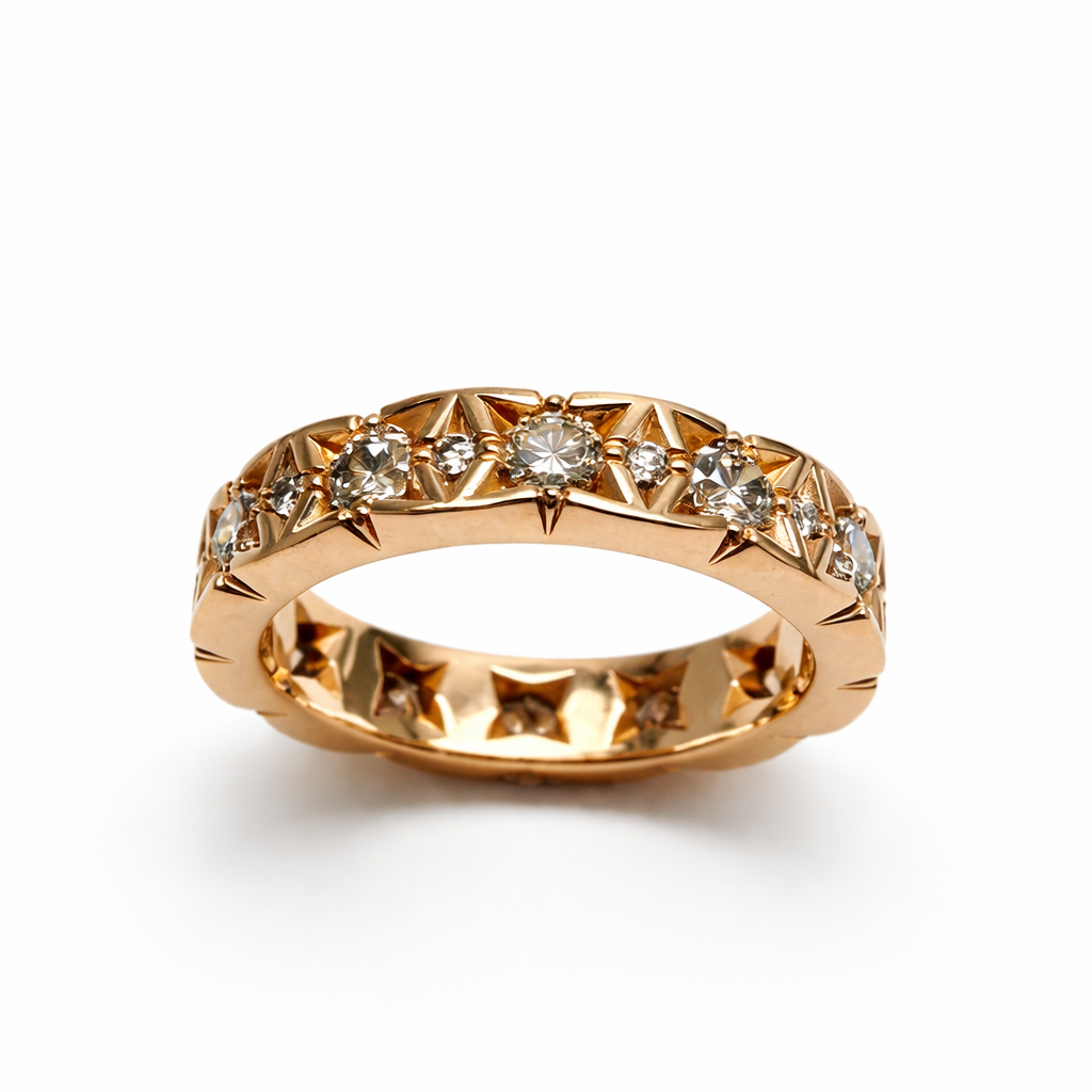 Ring mit braunen und weißen Diamanten 1,59 ct.